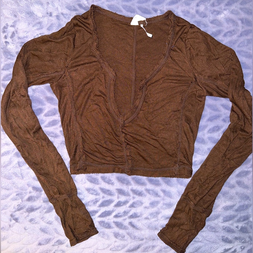 Dark brown Urban Outfitters crop top